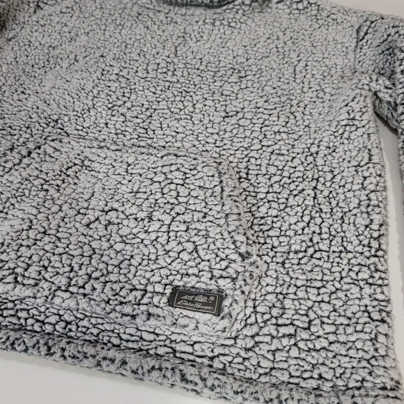 EDDIE BAUER Sherpa Fleece Sweater Womens L Large Turtleneck High Neck Sweatshirt - Picture 2 of 8
